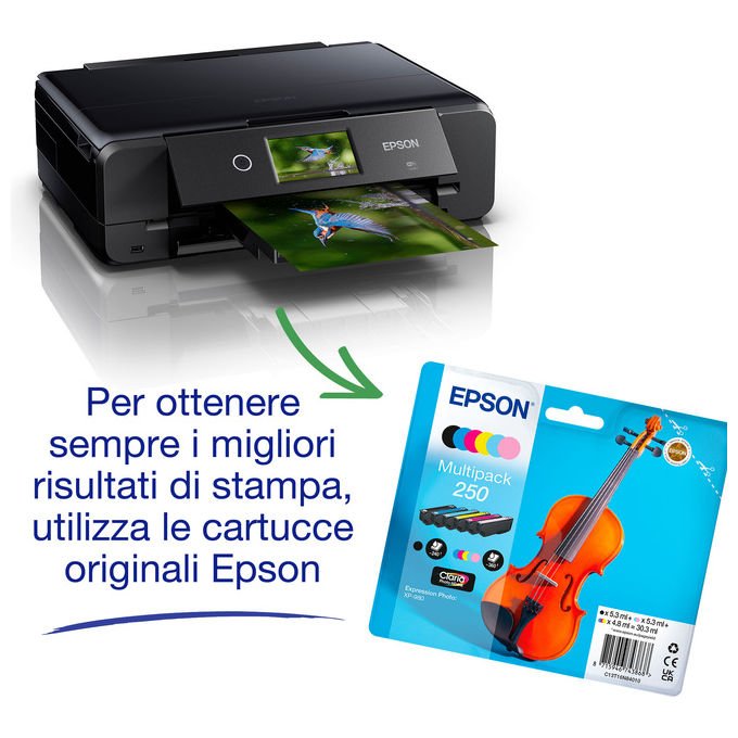 Epson C11CL95402 Expression Photo XP-980 Stampante Multifunzione Inkjet A3 Wi-Fi LCD Touch Nero