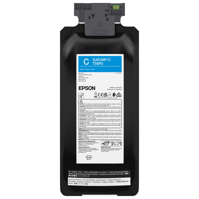 Epson SJIC48P-C, Cartuccia inchiostro originale, Ciano, 480 ml, Per ColorWorks C8000e