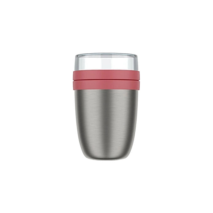Mepal 8720294048527 Ellipse Portavivande Termico con 2 Contenitori 500 ml + 200 ml colore Rosa