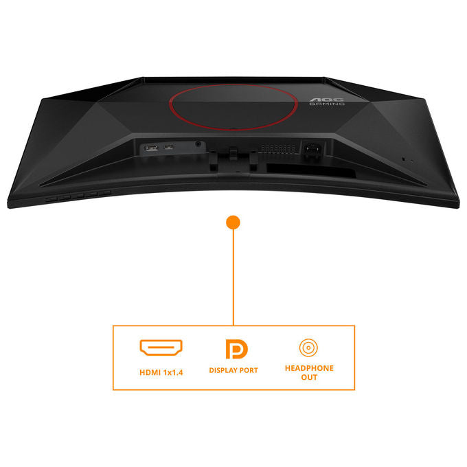 AOC C24G42FE G4 Monitor Curvo 23.6'' FHD 180Hz HDR10 colore Nero Rosso