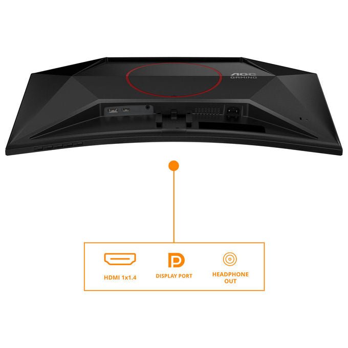 AOC C27G42FE G4 Monitor Gaming Curvo 27'' FHD 180 Hz 0,5 ms colore Nero Rosso