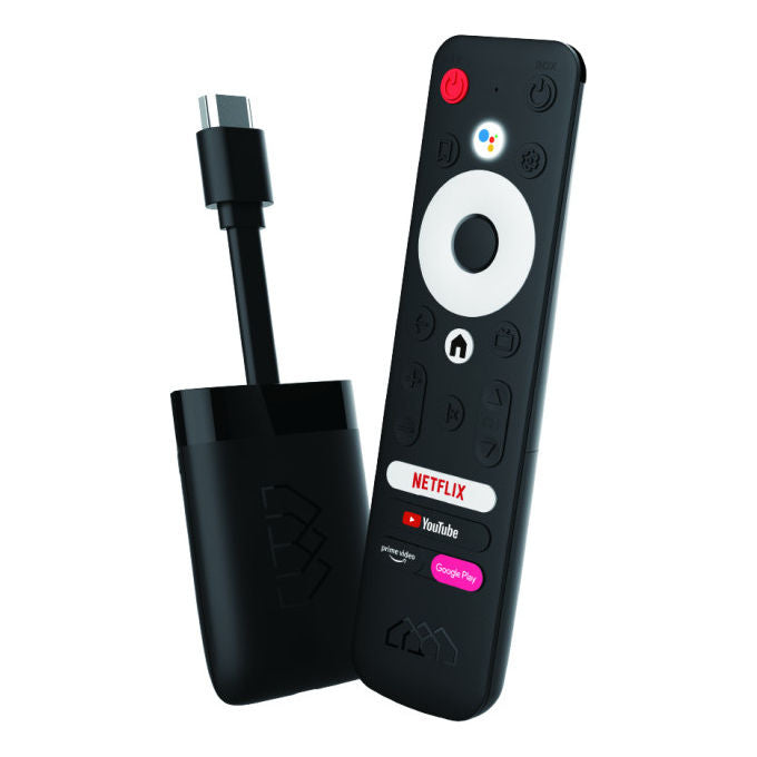 DiProgress DPATV3 Stick Android TV con Processore Quad Core 2GB RAM 16GB eMMC Wi-Fi Dual Band Bluetooth 5.0 HDMI Uscita HDMI Dolby Audio colore Nero