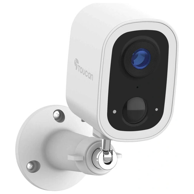 Toucan TWC400S S4 Câmera di Sicurezza Esterno Wireless 2K Wi-Fi 140° Campo Visione Notturna fino a 6m Audio Bidirezionale 100% Wireless Resistente alle Condizioni Climatiche colore Nero
