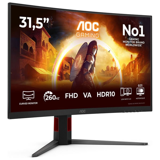 AOC C32G4Z Monitor Gaming Curvo 31,5'' FHD 260Hz VA HDR10 colore Nero