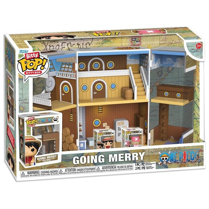 Funko 92963 Bitty Pop! Box One Piece Going Merry Playset con 2 Mini Figure 0.9 Pollici (2.2 cm) in Vetrina Espositiva Colore Multicolore