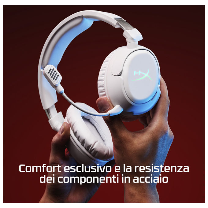 HyperX B5VC4AA Cloud Flight 2 Cuffie da gaming wireless 2.4 GHz Bluetooth 5.3 autonomia fino a 100 ore driver 50 mm microfono rimovibile colore Nero