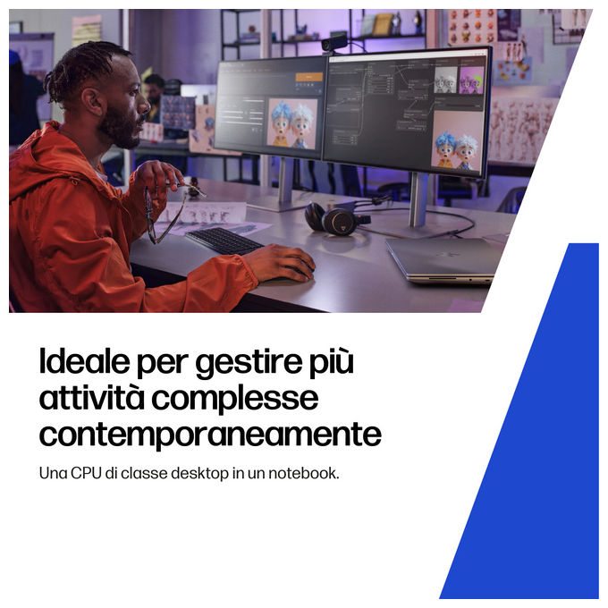 HP DK1L5ET ZBook Fury Laptop Intel Core Ultra 7 255HX 40,6 cm (16'') WUXGA 64 GB DDR5-SDRAM 1 TB SSD NVIDIA RTX PRO 2000 Blackwell Wi-Fi 7 Windows 11 Pro AI Workstation colore Argento