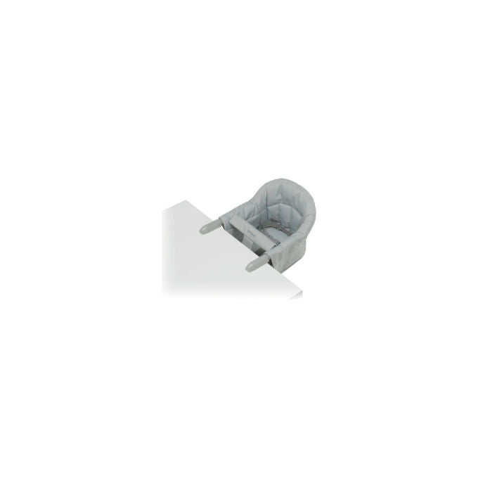 Brevi X60139 Dinette Seggiolino da Tavolo per Bambini da 6 Mesi a 3 Anni con Cinture di Sicurezza Integrate e Rivestimento Sfoderabile colore Grigio