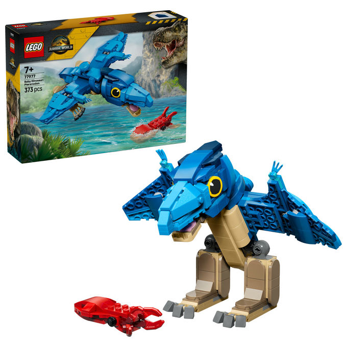 Lego 77977 Dinosauro Bebe' Pteranodonte Set da Costruzione con 373 Pezzi e Calamaro Rosso colore Multicolore