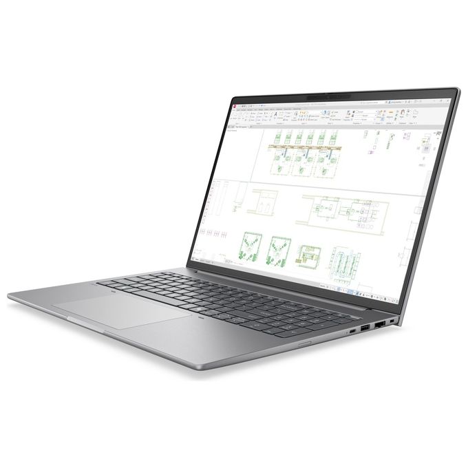 HP DK1L7ET ZBook 8 G2i Workstation mobile Intel Core Ultra 7 356H 32 GB DDR5-SDRAM 1 TB SSD NVIDIA RTX PRO 500 Blackwell Wi-Fi 7 Windows 11 Pro colore Argento