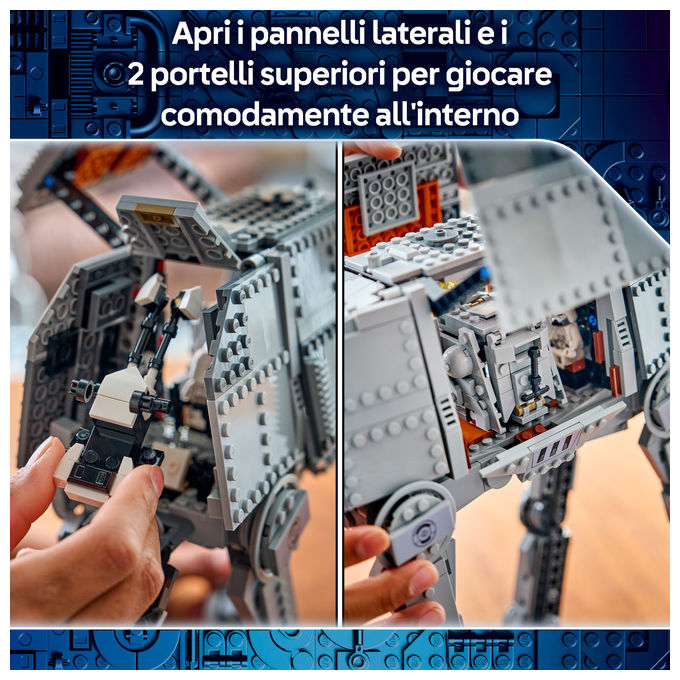 Lego 75454 AT-AT Imperial Remnant con INT-4 Kit con Navetta Speeder Bike 6 Minifigure e 1 Figura 1453 pezzi colore Multicolore