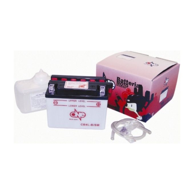 One Batteria Moto YB4L-B 12V 4Ah-Acido Predosato a Corredo