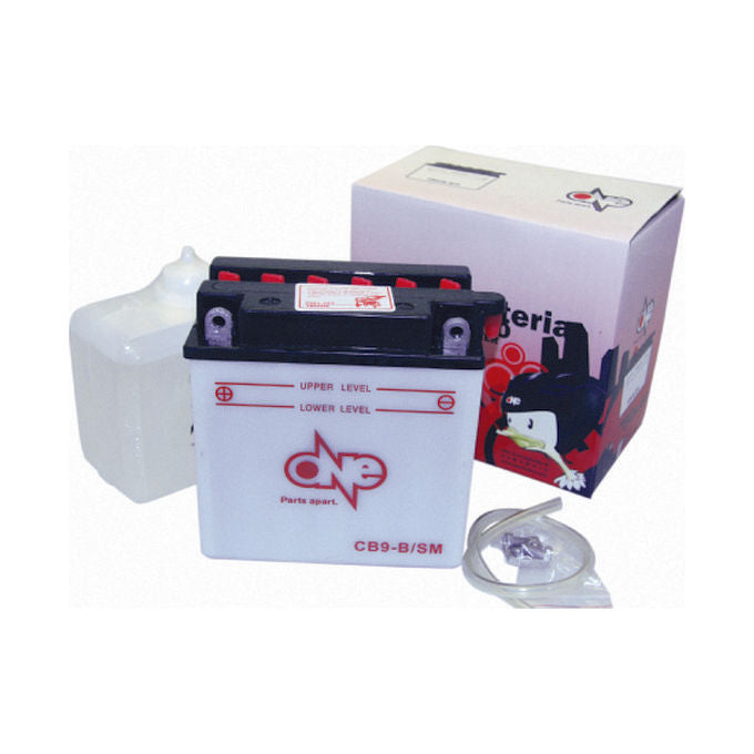 One Batteria Moto YB9-B 12V 9Ah Acido Predosato a Corredo