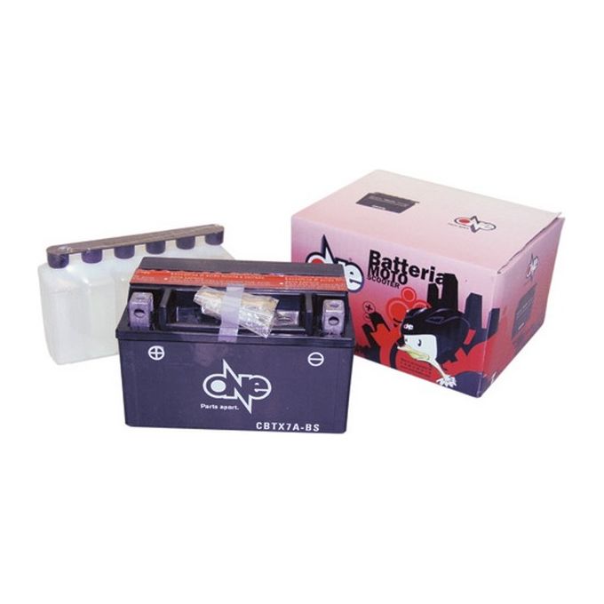 One Batteria Moto YTX7A-Bs 12V 6Ah Acido Predosato a Corredo