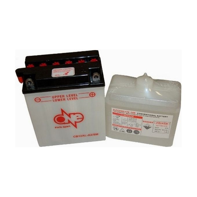 One Batteria Moto YB12Al-A2-Sm Con Acido Predosato a Corredo