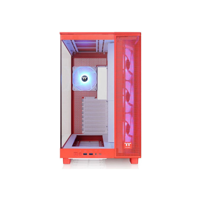 Thermaltake CA-11E-00MRWN-00 View 380 XL TG ARGB Alloggiamento Midi Tower con vetro temperato e illuminazione ARGB 4 ventole preinstallate supporto radiatore 360 mm colore Arancione