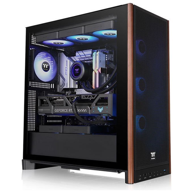 Thermaltake 4711658544544 S370 WS Case Midi Tower ATX E-ATX Micro-ATX Mini-ITX con 4 ventole 120 mm CT120 PWM Vetro Temperato colore Nero