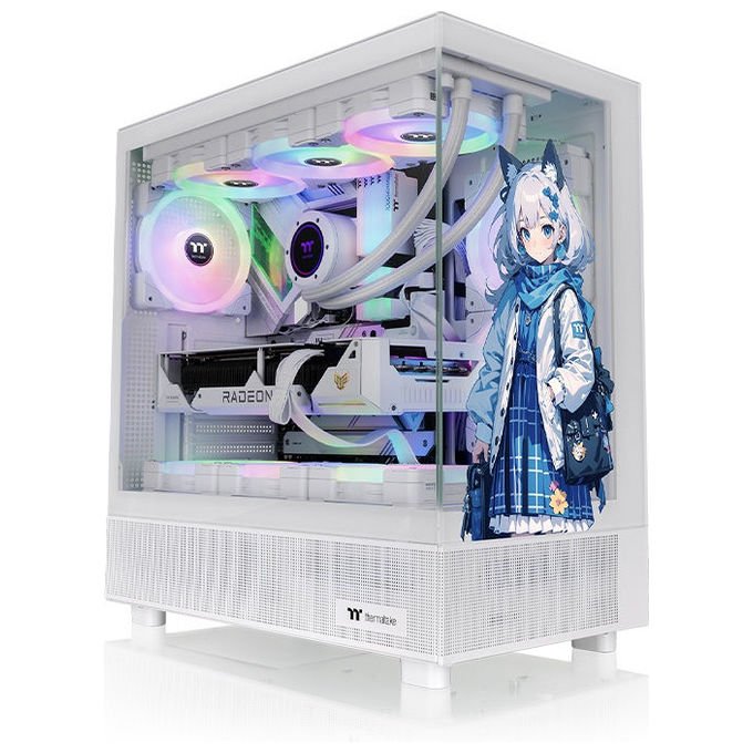 Thermaltake CA-1Y7-00M6WN-02 View 270 SP Edition Midi Tower Fattore di forma Midi Tower Scheda madre supportata micro ATX EATX Pannelli in vetro temprato Colore del prodotto Bianco colore Bianco