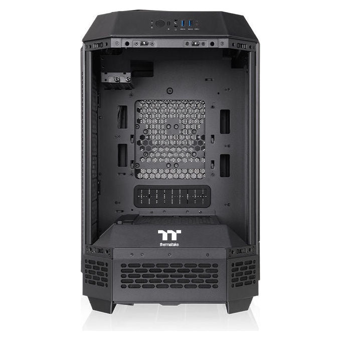 Thermaltake CA-1Z9-00S1WN-00 The Tower 250 Case PC Mini Tower Mini-ITX con Display LCD 3.9'' colore Nero Bianco