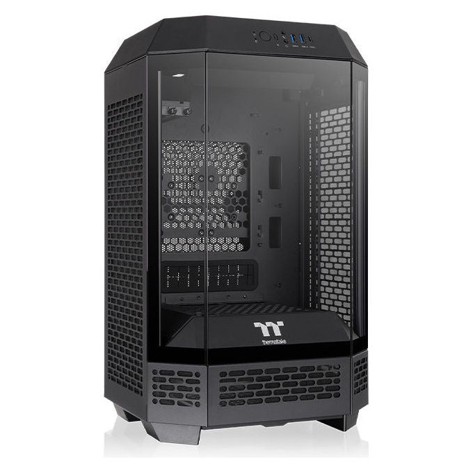 Thermaltake CA-1Z9-00S1WN-00 The Tower 250 Case PC Mini Tower Mini-ITX con Display LCD 3.9'' colore Nero Bianco