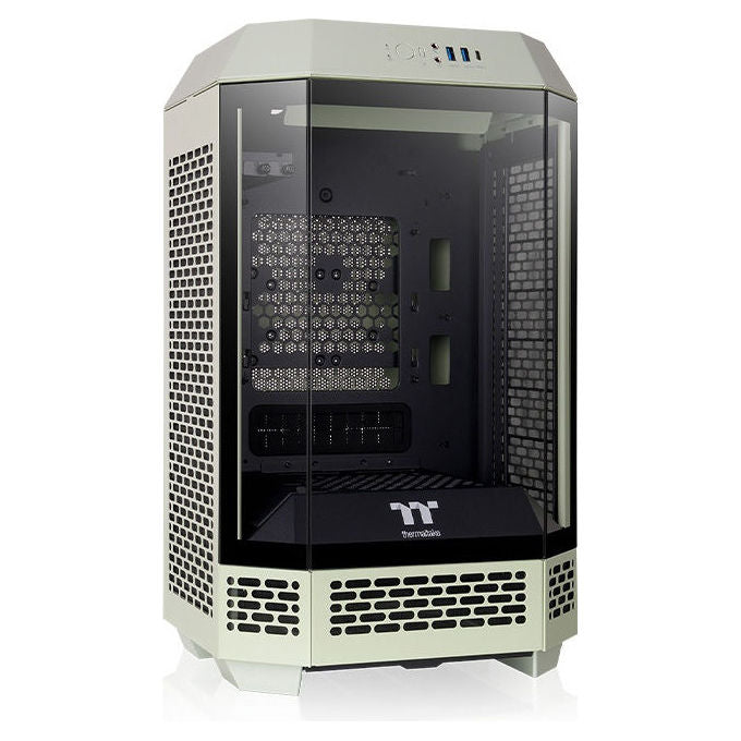 Thermaltake WTH250MATCHAGREEN The Tower 250 Mini Tower con Finestra Laterale e Filtri Anti-polvere colore Verde