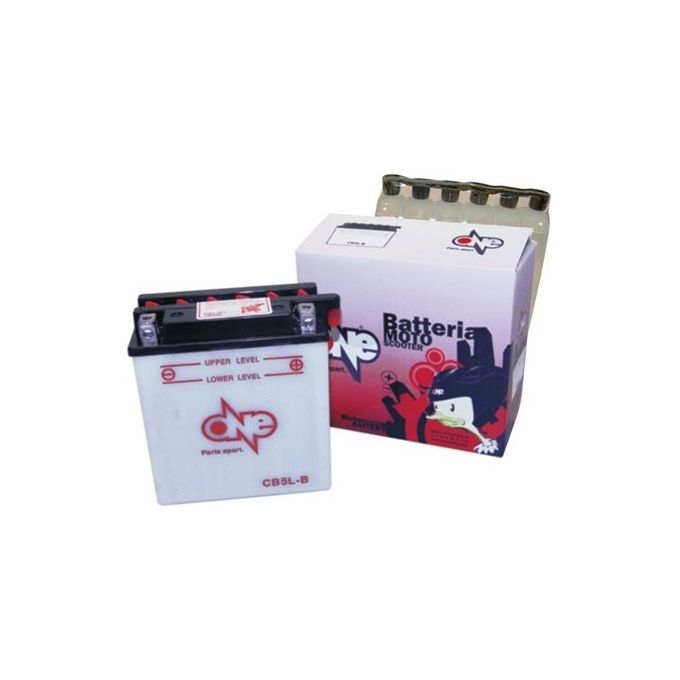One Batteria Moto CB5L-B-SM 12V 5AH ACIDO PREDOSATO A CORREDO equivalente YB5L-B