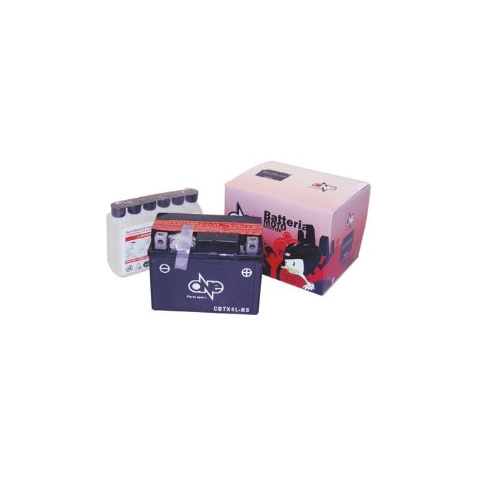 One Batteria Moto CBTX4LBS 12V 3AH ACIDO PREDOSATO A CORREDO equivalente YBTX4L