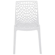 GRANDSOLEIL  SEDIA IN POLIPROPILENE CON BRACCIOLI 'GRUVYER' Poltrona impilabile Made in Italy Dimensioni 58x52x81 cm Altezza seduta 45.5 cm colore Bianco