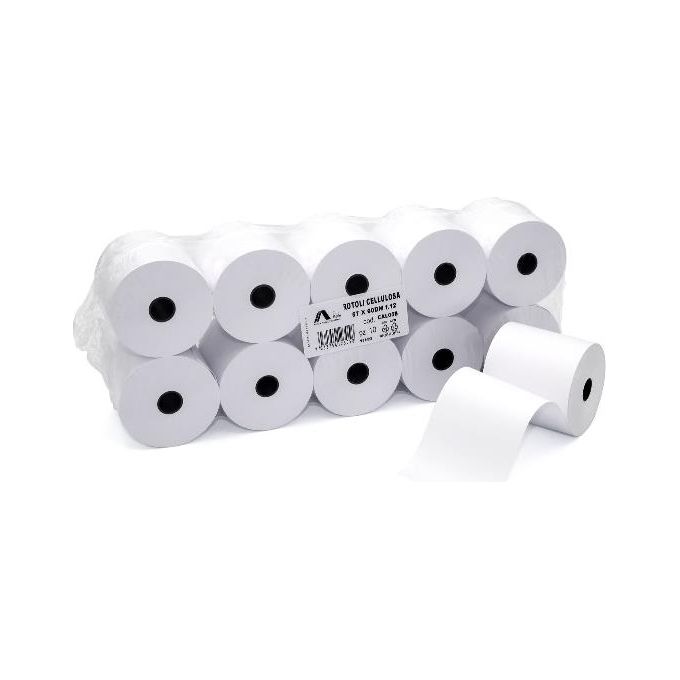 Rotolificio Pugliese Confezione 10 Roll Made Rotolo Cellulosa 57mmx60mt