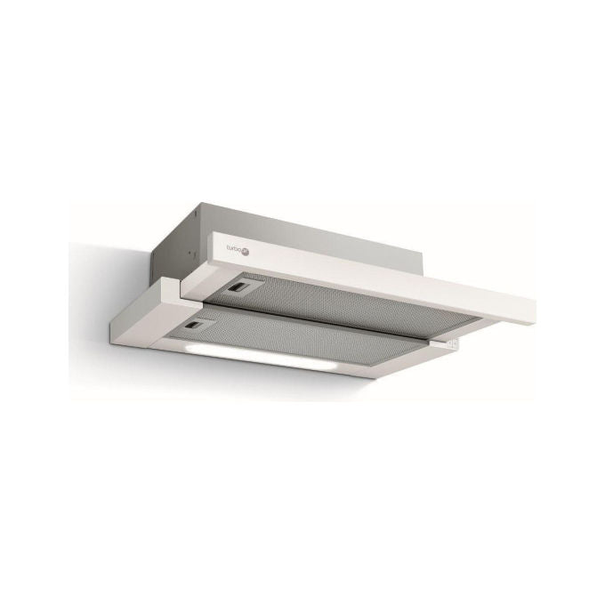 Turboair TT14 PRF0093521 - Cappa da incasso, aspirante, 50 cm, Classe D, comandi meccanici, 3 velocita', Bianco
