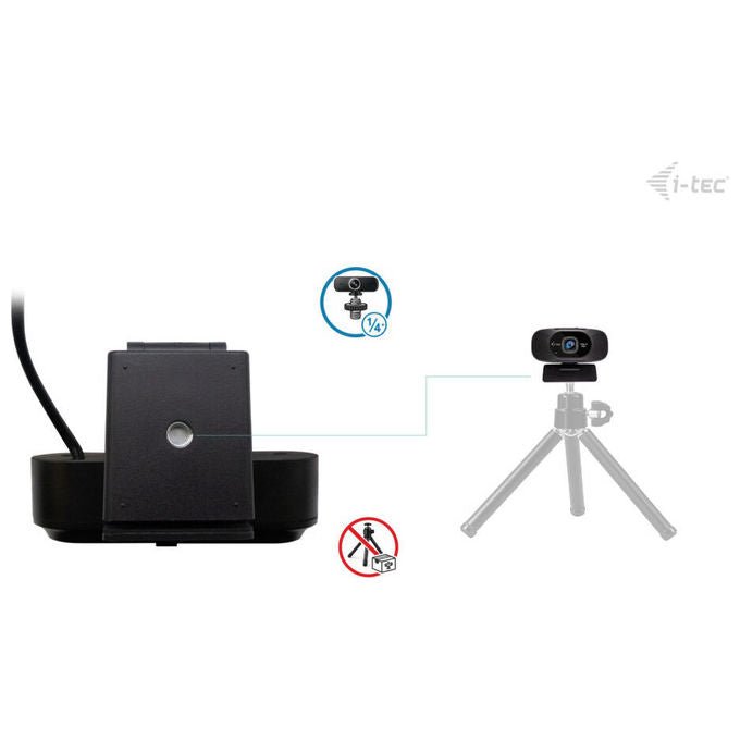 I-tec CAMSOLOMONF200 SOLOMON 200 1080p Business Webcam Risoluzione 1920 x 1080 Pixel 2 MP 85° Microfono Integrato colore Nero