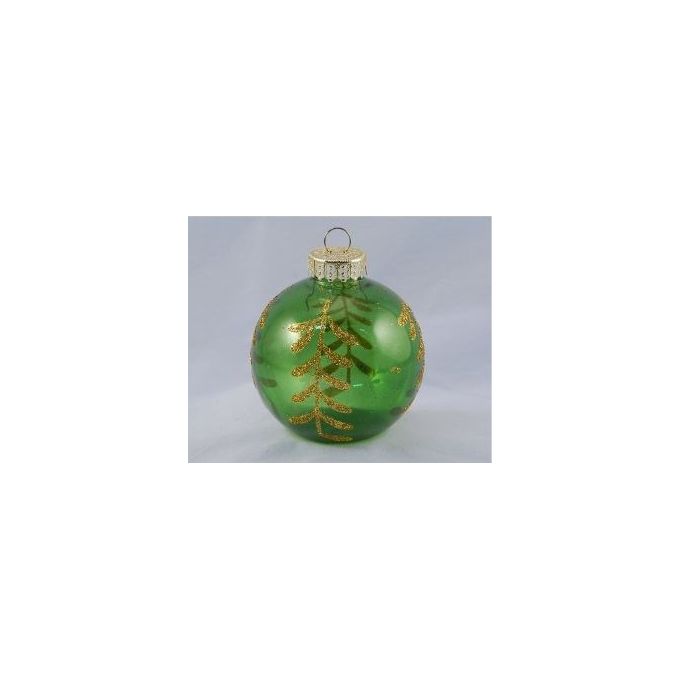 Santa Claus Palline per Albero Sfera Ramo Verde Oro