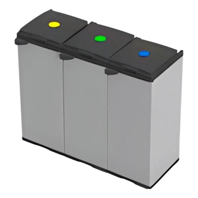 Mongardi Mobile Porta sacco Tris Supporto per Sacchi da 80 L Design Funzionale e Resistente per Rifiuti e Riciclaggio, Perfetto per Uso Domestico e Professionale