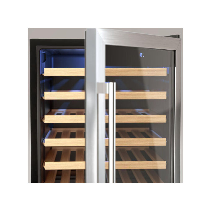 Les Petits Champs CAVC48 Cantinetta Vino a libera installazione 48 bottiglie Classe energetica G con Compressore una zona 4-18C 83,4 cm Acciaio