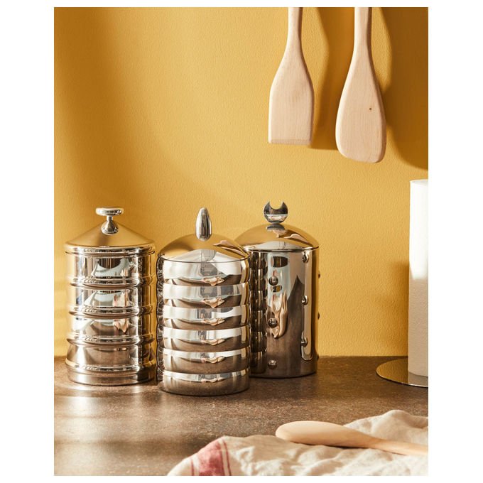 Alessi CB01 Barattolo Kalisto' 1 Acciaio Inox 18-10 Alluminio Capacita' 114 cl colore Acciaio