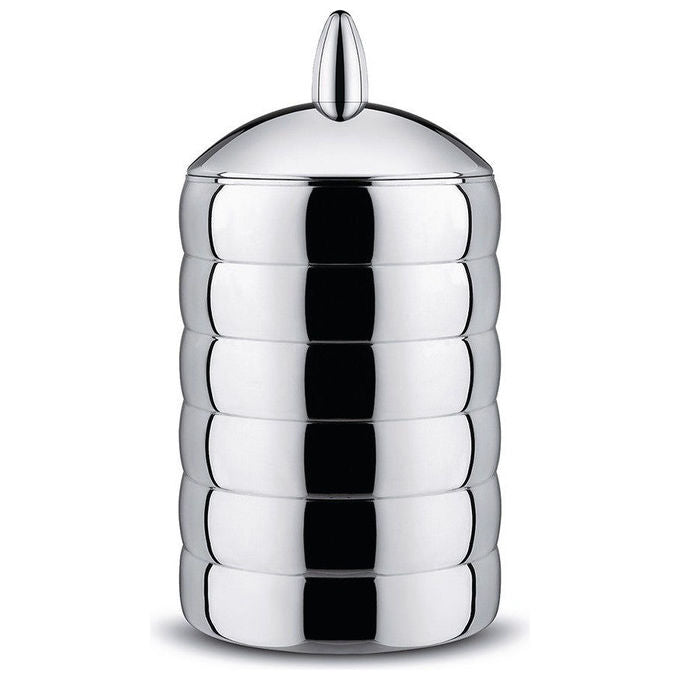 Alessi CB02 Barattolo Kalisto' 2 in Acciaio Inossidabile 18-10 Capacita' 114 cl Altezza 21 cm Diametro 11 cm colore Inox