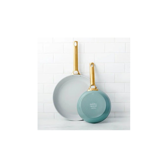 GreenPan CC002296-001 Padova Padella per saute' in Alluminio con Rivestimento in Ceramica Antiaderente Fino a 220 °C Lavabile in Lavastoviglie Acciaio Inossidabile Dorato colore Smokey Blue