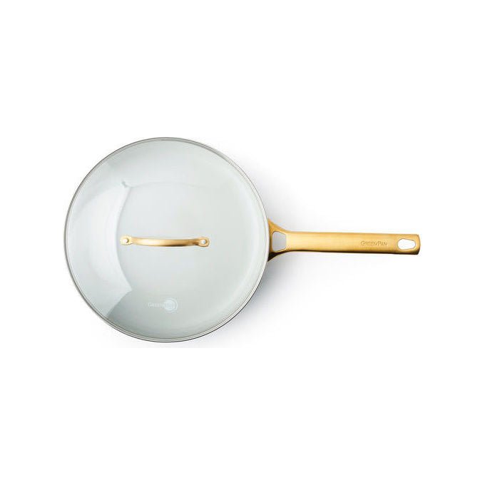 GreenPan CC002827-001 Padova Padella Antiaderente in Ceramica 28 cm con Coperchio 3.6 L Adatta a Induzione Forno fino a 220°C Lavabile in Lavastoviglie colore Sky Blue