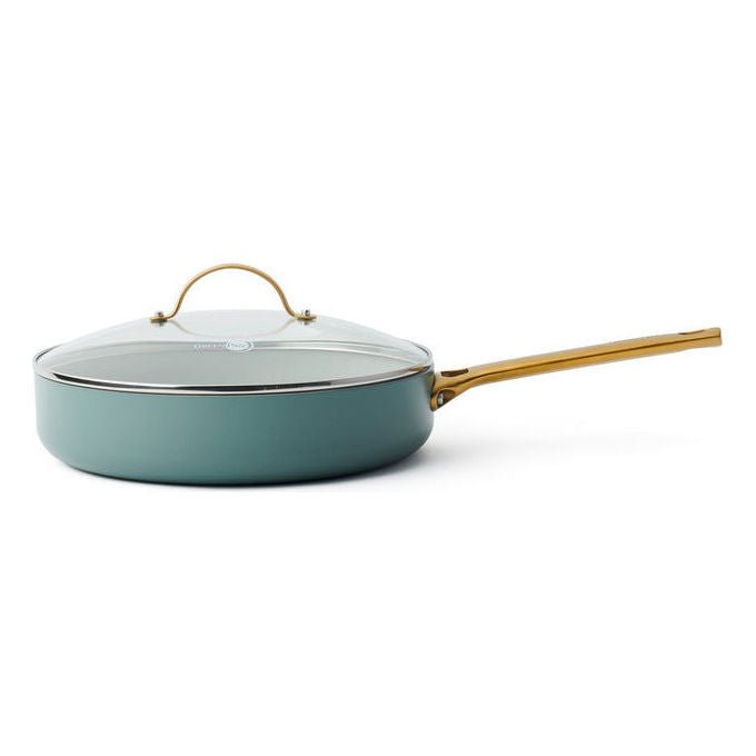 GreenPan CC002827-001 Padova Padella Antiaderente in Ceramica 28 cm con Coperchio 3.6 L Adatta a Induzione Forno fino a 220°C Lavabile in Lavastoviglie colore Sky Blue
