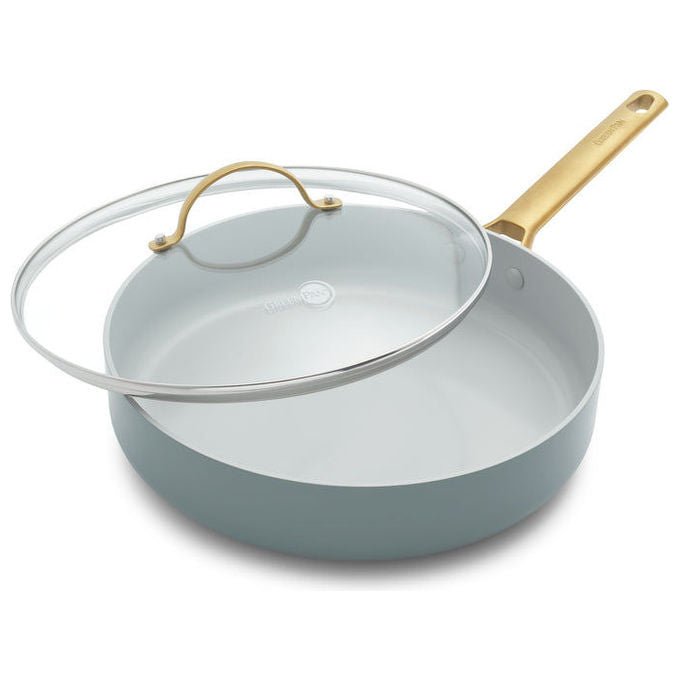 GreenPan CC002827-001 Padova Padella Antiaderente in Ceramica 28 cm con Coperchio 3.6 L Adatta a Induzione Forno fino a 220°C Lavabile in Lavastoviglie colore Sky Blue