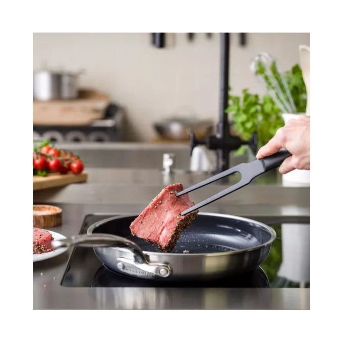 GreenPan CC003819 Premiere Tava 30 cm in Acciaio Inox con Rivestimento Ceramico Antiaderente Senza PFOA Resistente fino a 220 °C Adatta a Tutti i Piani Cottura incluso Induzione colore Nero