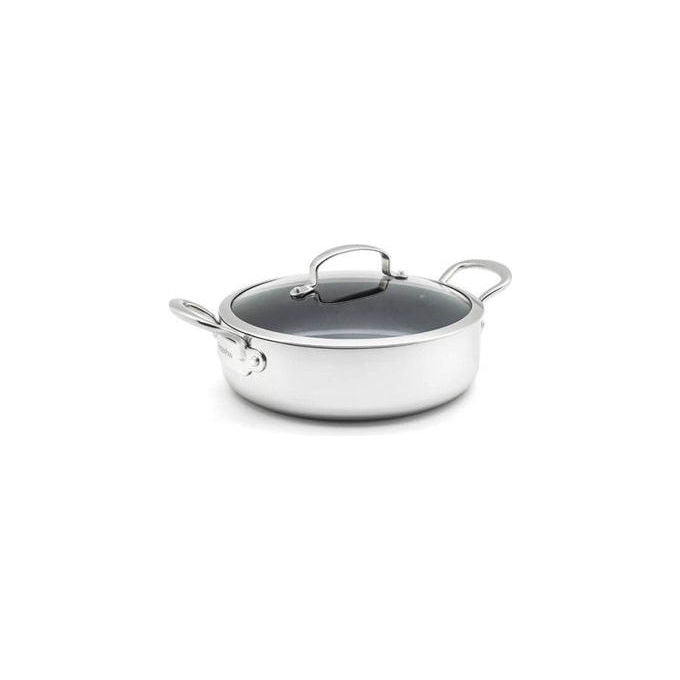 GreenPan CC003820-001 Premiere Padella per friggere Gourmet con rivestimento antiaderente in ceramica Thermolon Infinity Pro e coperchio incluso diametro 26 cm colore Argento