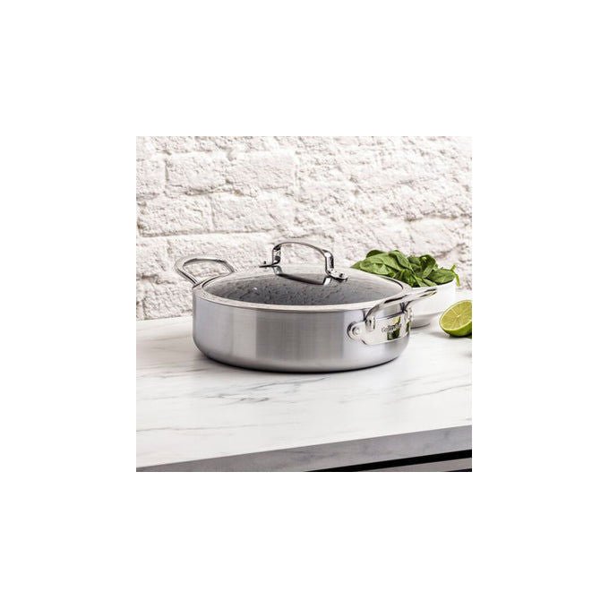 GreenPan CC003820-001 Premiere Padella per friggere Gourmet con rivestimento antiaderente in ceramica Thermolon Infinity Pro e coperchio incluso diametro 26 cm colore Argento