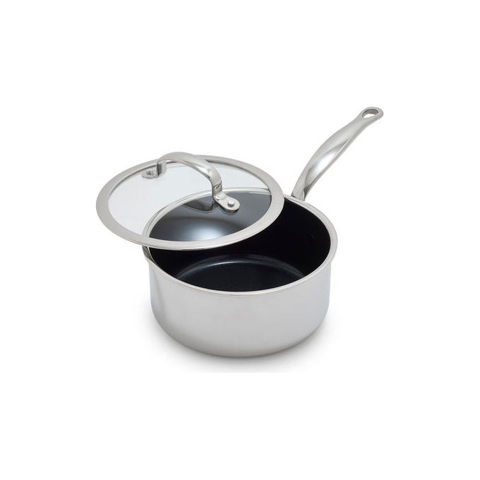 GreenPan CC003822-001 Premiere Padella per saute' in Acciaio Inox con Rivestimento Antiaderente in Ceramica Forno fino a 220 °C Adatto a Tutti i Piani Cottura incluso Induzione colore Argento