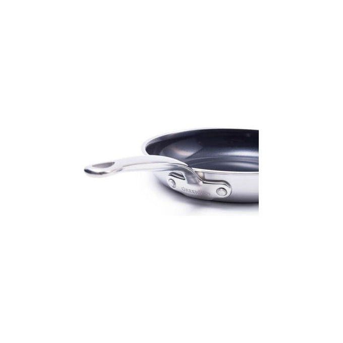 GreenPan CC005002-001 Premiere Padella Multiuso Acciaio Inox Rivestimento Antiaderente in Ceramica Fino a 220°C Lavabile in Lavastoviglie colore Argento