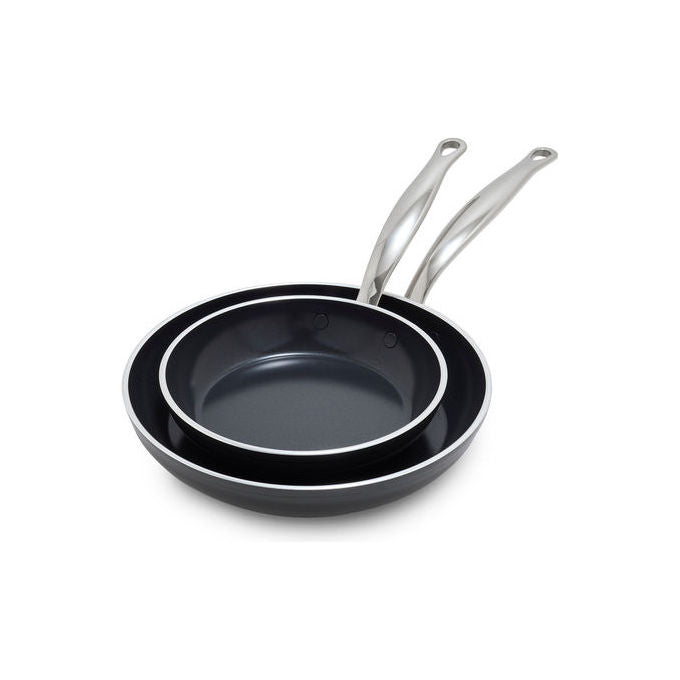 GreenPan CC005002-001 Premiere Padella Multiuso Acciaio Inox Rivestimento Antiaderente in Ceramica Fino a 220°C Lavabile in Lavastoviglie colore Argento