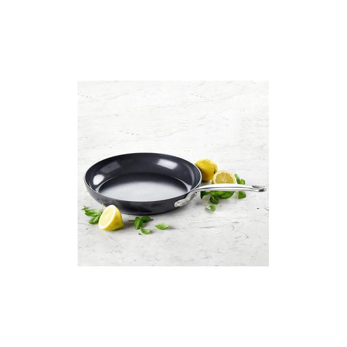 GreenPan CC005320001 Barcelona Pro Padella Antiaderente in Alluminio con Rivestimento Ceramico Thermolon Infinity senza PFAS adatta a tutti i piani cottura inclusa induzione diametro 20 cm colore Nero