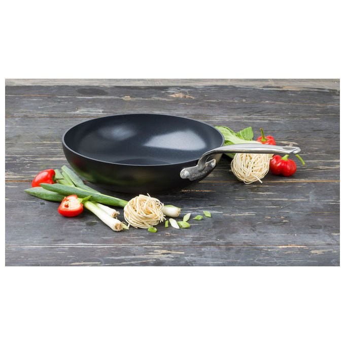 GreenPan BARCELONA28CM Barcelona Pro Wok Rivestimento Ceramica Antiaderente Senza PFAS Diametro 28 cm colore Nero