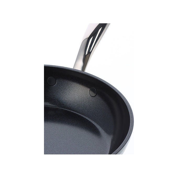 GreenPan BARCELONA PRO Patelnia Sauté 24 cm con Coperchio in Acciaio Inox Antiaderente Ceramica Thermolon Infinity Pro Induzione Forno 220°C PFAS Free colore Nero