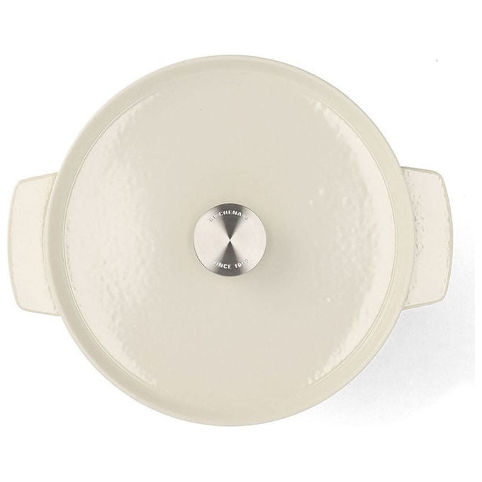 KitchenAid CC006059-001 Cast Iron Casseruola 5,2 L Ghisa Smaltata Adatta a Tutte le Fonti di Calore incluso Induzione colore Crema